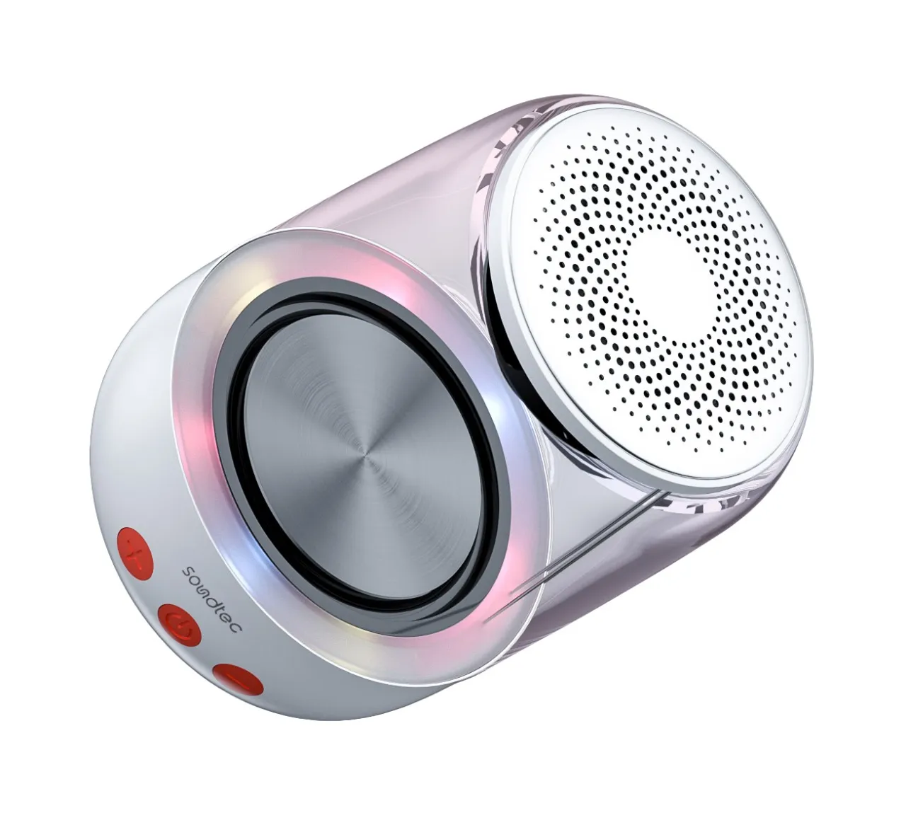 اسپیکر بلوتوث Porodo Soundtec Crystal-Glow PDSTC7WH