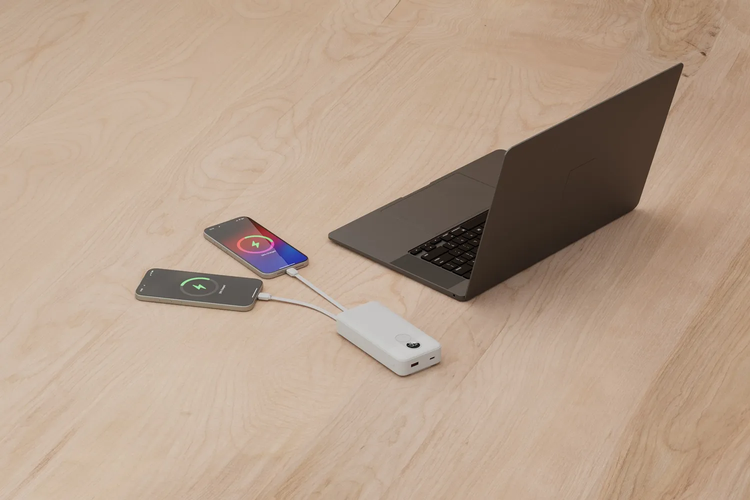 پاور بانک و کابل فست شارژ Porodo PD-PBFCH058 20000mAh