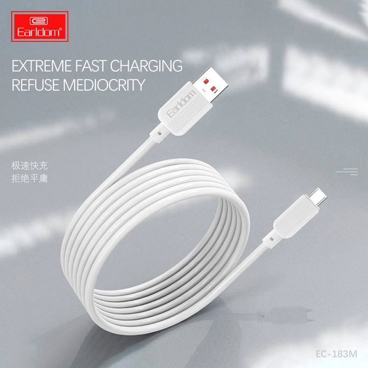 کابل میکرو یو اس بی فست شارژ 2.4 آمپر ارلدام EC-183M طول 1 متر
