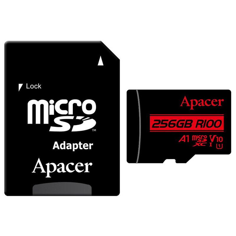 رم میکرو 256 گیگ اپیسر Apacer Rioo A1 V10 U1 100MB/s + خشاب