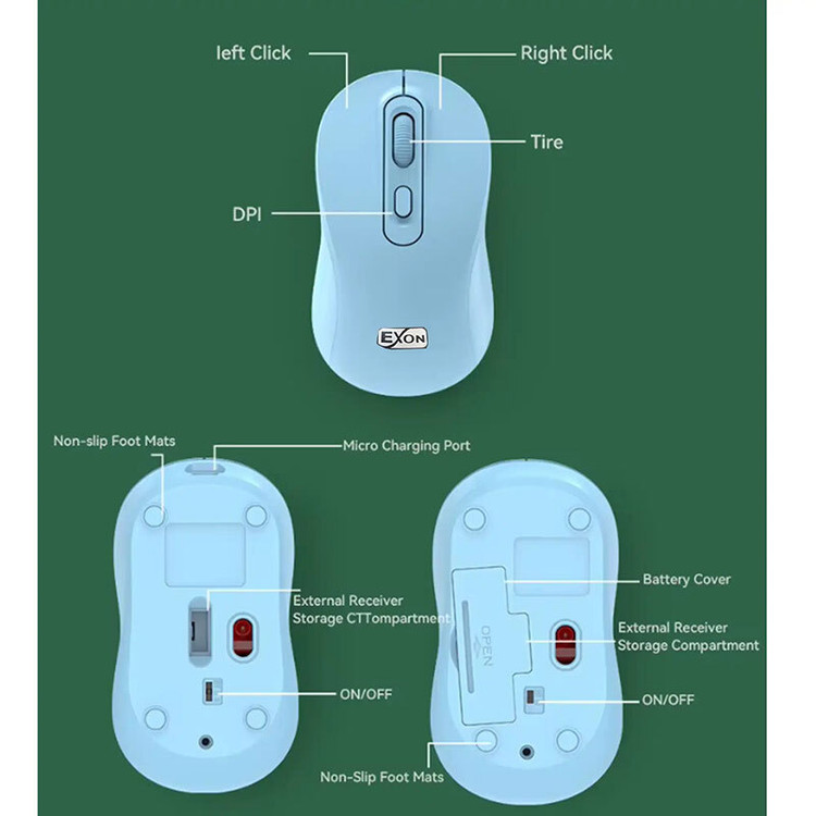 موس سایلنت بیسیم Exon G03