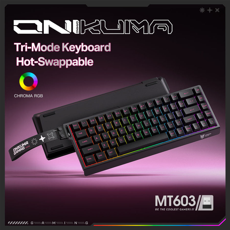 کیبورد مکانیکال بیسیم سه حالته Onikuma MT603