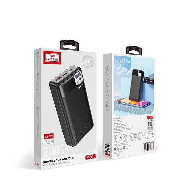 پاور بانک 20000 فست شارژ ارلدام Earldom ET-PD30 22.5W
