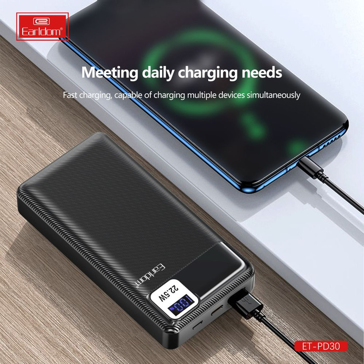 پاور بانک 20000 فست شارژ ارلدام Earldom ET-PD30 22.5W