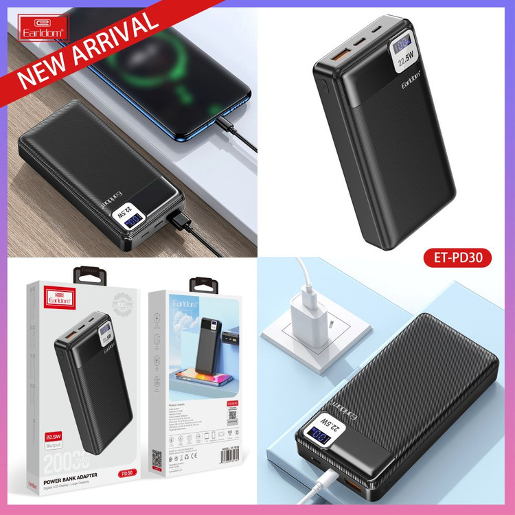 پاور بانک 20000 فست شارژ ارلدام Earldom ET-PD30 22.5W