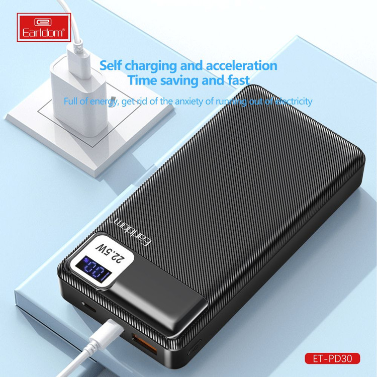 پاور بانک 20000 فست شارژ ارلدام Earldom ET-PD30 22.5W