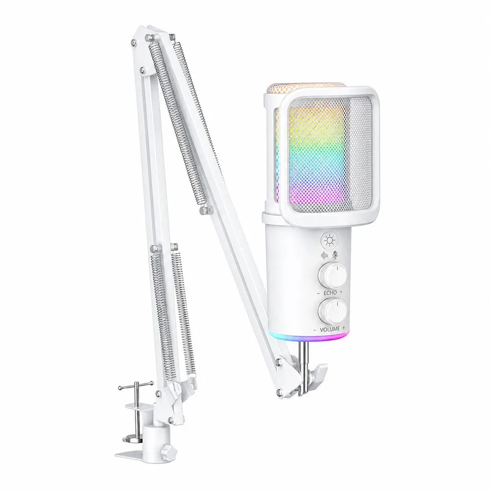 میکروفون گیمینگ کاندنسر یو اس بی اونیکوما مدل M530 RGB با دکمه چند منظوره و قابلیت مانیتورینگ